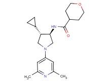 N-[rel-(3R,4S)-4-cyclopropyl-1-(2,6-dimethyl-4-pyridinyl)-3-pyrrolidinyl]tetrahydro-2H-pyran-4-carboxamide hydrochloride