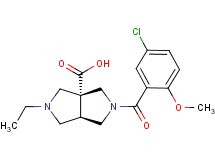 (3aR*,6aR*)-2-(5-chloro-2-methoxybenzoyl)-5-ethylhexahydropyrrolo[3,4-c]pyrrole-3a(1H)-carboxylic acid