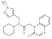 N-cyclohexyl-N-[(1-methyl-1H-pyrazol-4-yl)methyl]-2-(2-oxoquinoxalin-1(2H)-yl)acetamide