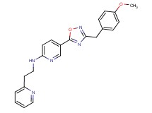 5-[3-(4-methoxybenzyl)-1,2,4-oxadiazol-5-yl]-N-[2-(2-pyridinyl)ethyl]-2-pyridinamine