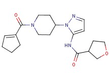 N-{1-[1-(1-cyclopenten-1-ylcarbonyl)-4-piperidinyl]-1H-pyrazol-5-yl}tetrahydro-3-furancarboxamide