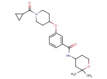 3-{[1-(cyclopropylcarbonyl)-4-piperidinyl]oxy}-N-(2,2-dimethyltetrahydro-2H-pyran-4-yl)benzamide