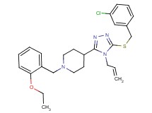 4-{4-allyl-5-[(3-chlorobenzyl)thio]-4H-1,2,4-triazol-3-yl}-1-(2-ethoxybenzyl)piperidine