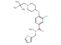 3-chloro-4-{[1-(2,2-dimethylpropyl)-4-piperidinyl]oxy}-N-(2-furylmethyl)-N-methylbenzamide