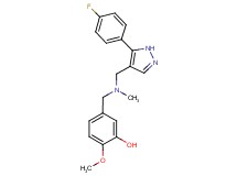 5-{[{[5-(4-fluorophenyl)-1H-pyrazol-4-yl]methyl}(methyl)amino]methyl}-2-methoxyphenol
