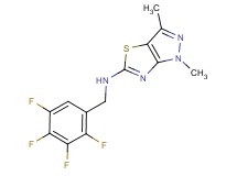 1,3-dimethyl-N-(2,3,4,5-tetrafluorobenzyl)-1H-pyrazolo[3,4-d][1,3]thiazol-5-amine
