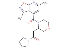 3,6-dimethyl-4-({3-[2-oxo-2-(1-pyrrolidinyl)ethyl]-4-morpholinyl}carbonyl)isoxazolo[5,4-b]pyridine