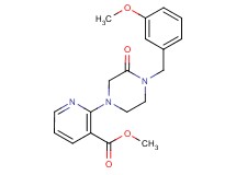 methyl 2-[4-(3-methoxybenzyl)-3-oxo-1-piperazinyl]nicotinate