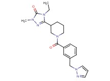 4-ethyl-2-methyl-5-{1-[3-(1H-pyrazol-1-ylmethyl)benzoyl]piperidin-3-yl}-2,4-dihydro-3H-1,2,4-triazol-3-one