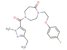 1-[(3-ethyl-1-methyl-1H-pyrazol-5-yl)carbonyl]-4-[2-(4-fluorophenoxy)ethyl]-1,4-diazepan-5-one