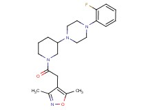 1-{1-[(3,5-dimethyl-4-isoxazolyl)acetyl]-3-piperidinyl}-4-(2-fluorophenyl)piperazine