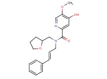 4-hydroxy-5-methoxy-N-[(2E)-3-phenyl-2-propen-1-yl]-N-(tetrahydro-2-furanylmethyl)-2-pyridinecarboxamide