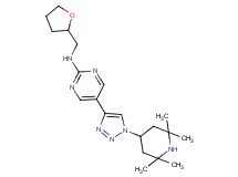 N-(tetrahydrofuran-2-ylmethyl)-5-[1-(2,2,6,6-tetramethylpiperidin-4-yl)-1H-1,2,3-triazol-4-yl]pyrimidin-2-amine