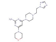4-(4-morpholinyl)-6-{4-[2-(1H-1,2,4-triazol-1-yl)ethyl]-1-piperazinyl}-2-pyrimidinamine