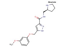 5-[(3-methoxyphenoxy)methyl]-N-[(2S)-pyrrolidin-2-ylmethyl]-1H-pyrazole-3-carboxamide