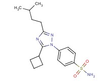 4-[5-cyclobutyl-3-(3-methylbutyl)-1H-1,2,4-triazol-1-yl]benzenesulfonamide