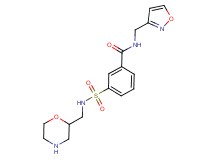 N-(isoxazol-3-ylmethyl)-3-{[(morpholin-2-ylmethyl)amino]sulfonyl}benzamide