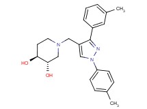 (3S*,4S*)-1-{[3-(3-methylphenyl)-1-(4-methylphenyl)-1H-pyrazol-4-yl]methyl}-3,4-piperidinediol