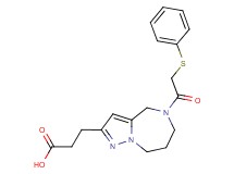 3-{5-[(phenylthio)acetyl]-5,6,7,8-tetrahydro-4H-pyrazolo[1,5-a][1,4]diazepin-2-yl}propanoic acid
