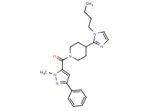 4-(1-butyl-1H-imidazol-2-yl)-1-[(1-methyl-3-phenyl-1H-pyrazol-5-yl)carbonyl]piperidine