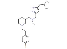 ({1-[2-(4-fluorophenyl)ethyl]-3-piperidinyl}methyl)[(5-isobutyl-1H-pyrazol-3-yl)methyl]methylamine