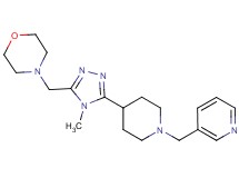 4-({4-methyl-5-[1-(pyridin-3-ylmethyl)piperidin-4-yl]-4H-1,2,4-triazol-3-yl}methyl)morpholine