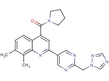 7,8-dimethyl-4-(pyrrolidin-1-ylcarbonyl)-2-[2-(1H-1,2,4-triazol-1-ylmethyl)pyrimidin-5-yl]quinoline