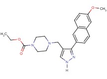 ethyl 4-{[3-(6-methoxy-2-naphthyl)-1H-pyrazol-4-yl]methyl}-1-piperazinecarboxylate