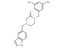 1-(3,5-dimethylbenzyl)-4-(1H-indol-5-ylmethyl)-2-piperazinone