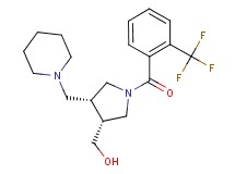 {(3R*,4R*)-4-(piperidin-1-ylmethyl)-1-[2-(trifluoromethyl)benzoyl]pyrrolidin-3-yl}methanol