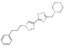 4-({5-[1-(3-phenylpropyl)-1H-1,2,3-triazol-4-yl]-1,2,4-oxadiazol-3-yl}methyl)morpholine