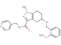 5-[(2-methoxybenzyl)amino]-1-methyl-N-(4-pyridinylmethyl)-4,5,6,7-tetrahydro-1H-indazole-3-carboxamide