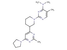 N,N,5-trimethyl-2-{3-[2-methyl-6-(1-pyrrolidinyl)-4-pyrimidinyl]-1-piperidinyl}-4-pyrimidinamine