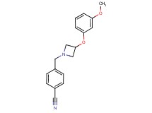 4-{[3-(3-methoxyphenoxy)azetidin-1-yl]methyl}benzonitrile