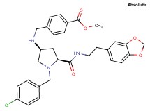methyl 4-({[(3S,5S)-5-({[2-(1,3-benzodioxol-5-yl)ethyl]amino}carbonyl)-1-(4-chlorobenzyl)-3-pyrrolidinyl]amino}methyl)benzoate