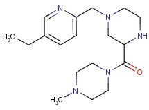 1-[(5-ethyl-2-pyridinyl)methyl]-3-[(4-methyl-1-piperazinyl)carbonyl]piperazine