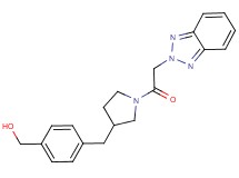(4-{[1-(2H-1,2,3-benzotriazol-2-ylacetyl)pyrrolidin-3-yl]methyl}phenyl)methanol