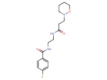 4-fluoro-N-(2-{[3-(1,2-oxazinan-2-yl)propanoyl]amino}ethyl)benzamide