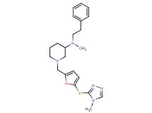 N-methyl-1-({5-[(4-methyl-4H-1,2,4-triazol-3-yl)thio]-2-furyl}methyl)-N-(2-phenylethyl)-3-piperidinamine