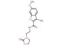 6-methoxy-3-methyl-N-[2-(2-oxo-1,3-oxazolidin-3-yl)ethyl]-1-benzofuran-2-carboxamide