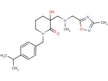3-hydroxy-1-(4-isopropylbenzyl)-3-({methyl[(3-methyl-1,2,4-oxadiazol-5-yl)methyl]amino}methyl)piperidin-2-one