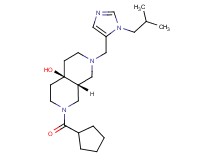 (4aR*,8aR*)-2-(cyclopentylcarbonyl)-7-[(1-isobutyl-1H-imidazol-5-yl)methyl]octahydro-2,7-naphthyridin-4a(2H)-ol