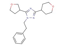 1-(2-phenylethyl)-5-(tetrahydrofuran-3-yl)-3-(tetrahydro-2H-pyran-4-yl)-1H-1,2,4-triazole
