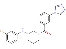 N-(3-fluorophenyl)-1-[3-(4H-1,2,4-triazol-4-yl)benzoyl]-3-piperidinamine