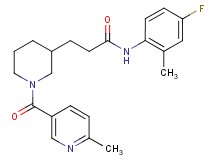 N-(4-fluoro-2-methylphenyl)-3-{1-[(6-methyl-3-pyridinyl)carbonyl]-3-piperidinyl}propanamide