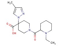1-[(1-ethylpiperidin-2-yl)carbonyl]-4-(4-methyl-1H-pyrazol-1-yl)piperidine-4-carboxylic acid