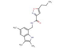 5-propyl-N-[(2,3,5-trimethyl-1H-indol-7-yl)methyl]isoxazole-3-carboxamide