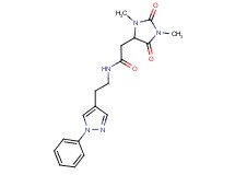 2-(1,3-dimethyl-2,5-dioxo-4-imidazolidinyl)-N-[2-(1-phenyl-1H-pyrazol-4-yl)ethyl]acetamide