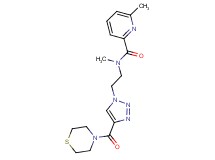 N,6-dimethyl-N-{2-[4-(thiomorpholin-4-ylcarbonyl)-1H-1,2,3-triazol-1-yl]ethyl}pyridine-2-carboxamide