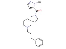 2-[(1-methyl-1H-pyrazol-5-yl)carbonyl]-7-(3-phenylpropyl)-2,7-diazaspiro[4.5]decane